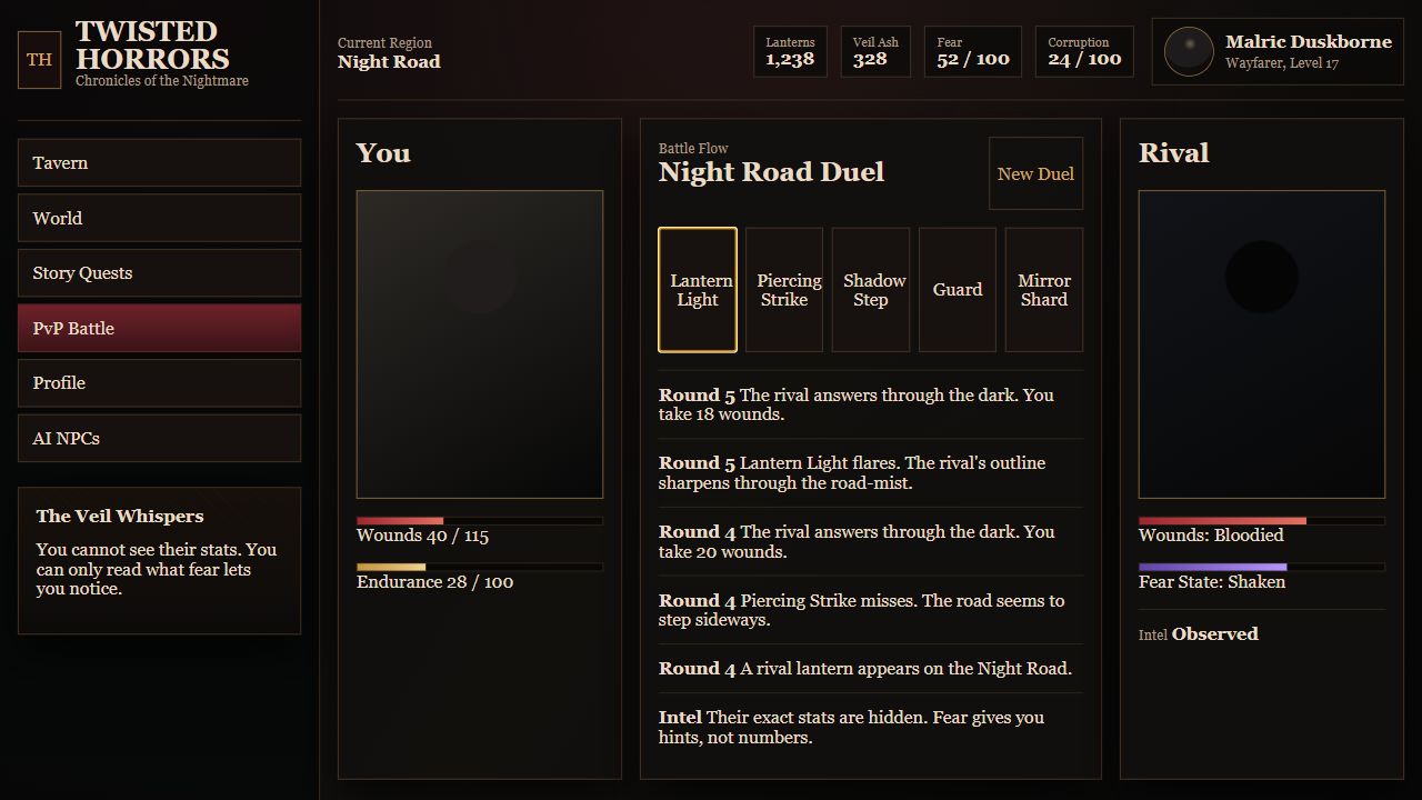 Battle page preview.